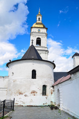 The walls of the Tobolsk Kremlin and the Cathedral bell Tower