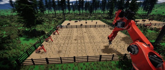 Farming Automation - extremely detailed and reailstic high resolution 3D illustration