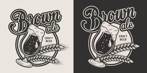 Monochrome craft beer label