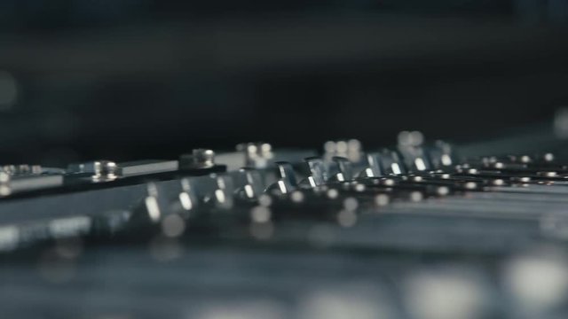 Producing Printed Circut Board. Advanced Robotic Arm Technology Producing Pcbs