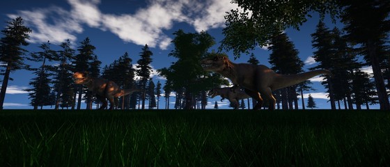 Extremely detailed and realistic high resolution 3D illustration of a T-Rex Dinosaur © Sasa Kadrijevic