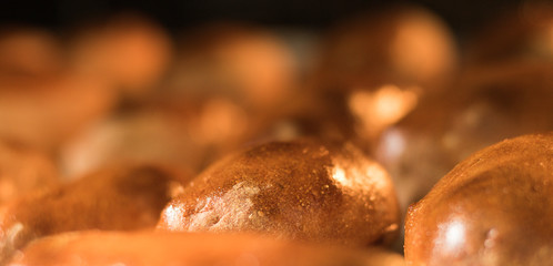 Close-up: Easter Pastry, Delicious Traditional Dessert. Copy Space Background.
