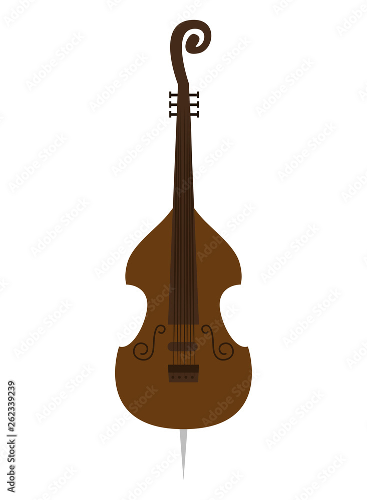 Sticker cello musical instrument icon