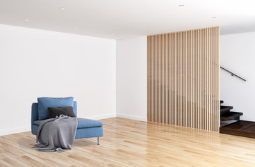 large luxury modern bright interiors room illustration 3D rendering