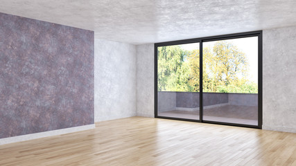 large luxury modern bright interiors room illustration 3D rendering