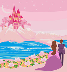 princess with prince in a magical land