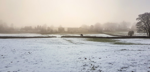 December snow in warley village 