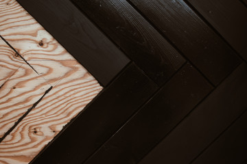 Two-color wooden background.