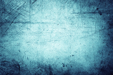 Blue grunge textured concrete wall background