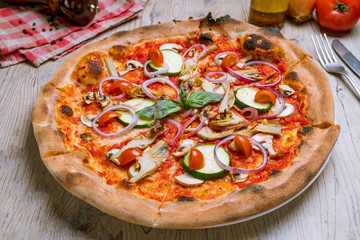 Pizza with vegetables vegetarian