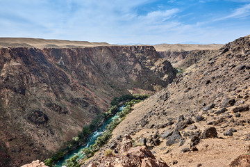 Kazakhstan. Charyn River. Canyon Rocky. View upstream