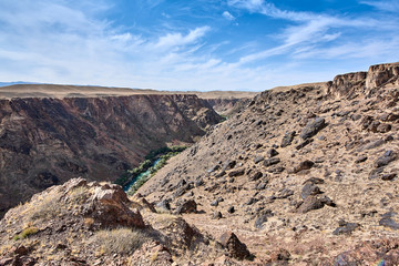 Kazakhstan. Charyn River. Canyon Rocky. View upstream