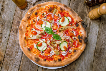 Pizza with vegetables vegetarian