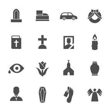 Funeral Icon Set