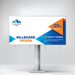 Billboard, creative design for outdoor advertising, stylish background for photos and text. Banner template for product promotion.