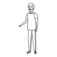 young man with beard character