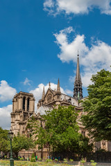 Fototapeta na wymiar Notre Dame de Paris Cathedral, most beautiful Cathedral in Paris. France