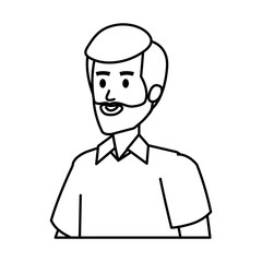 young man with beard character