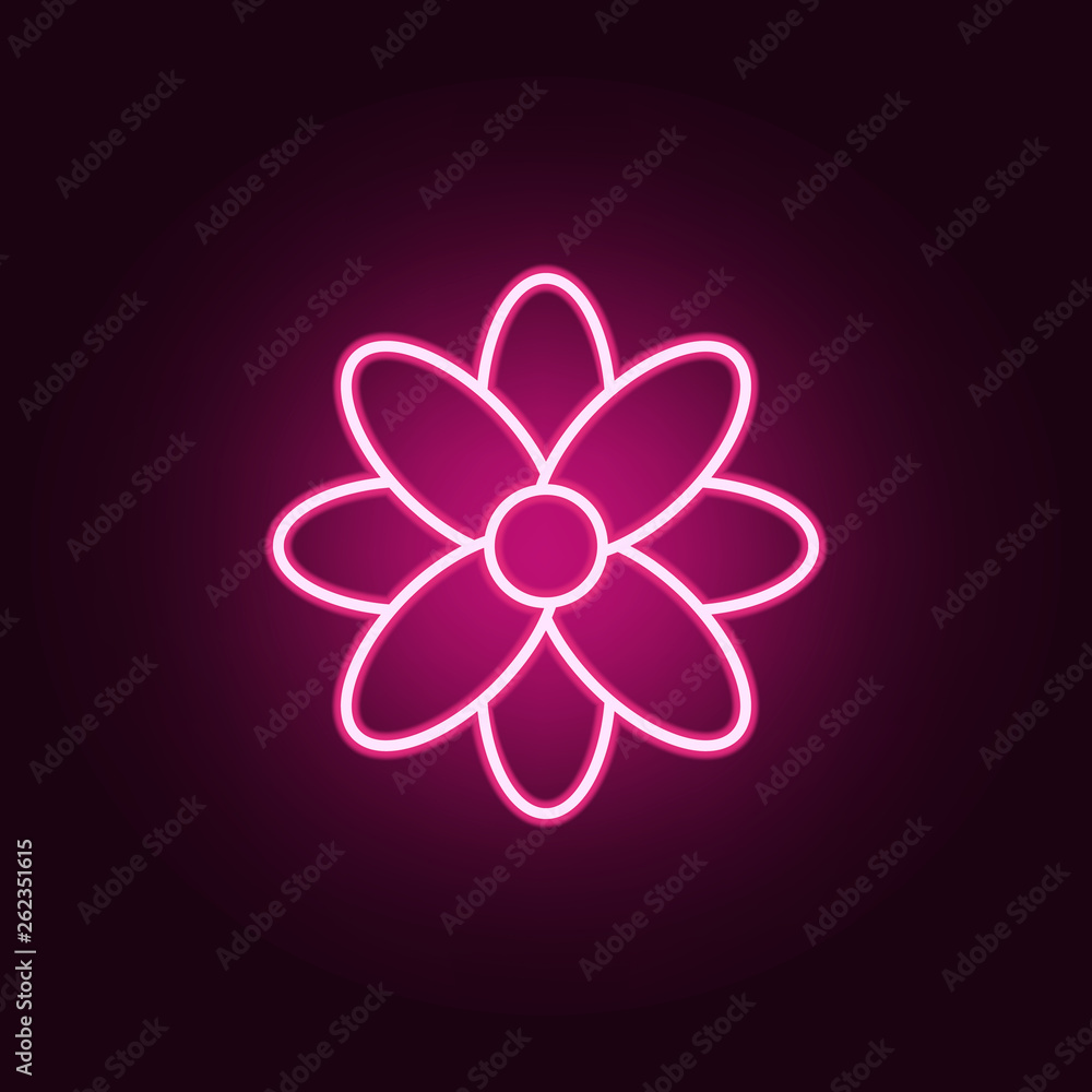 Poster flower icon. elements of web in neon style icons. simple icon for websites, web design, mobile app, 