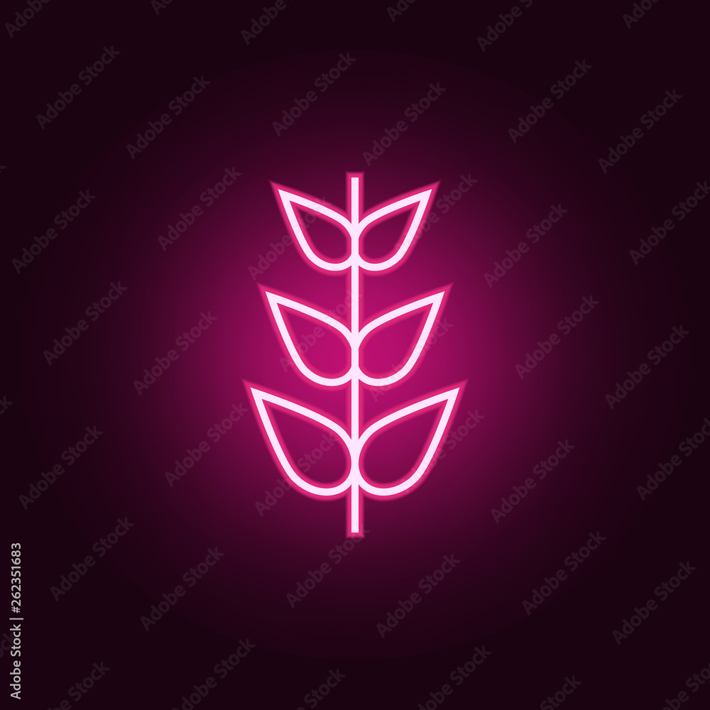 Poster ear icon. elements of web in neon style icons. simple icon for websites, web design, mobile app, inf