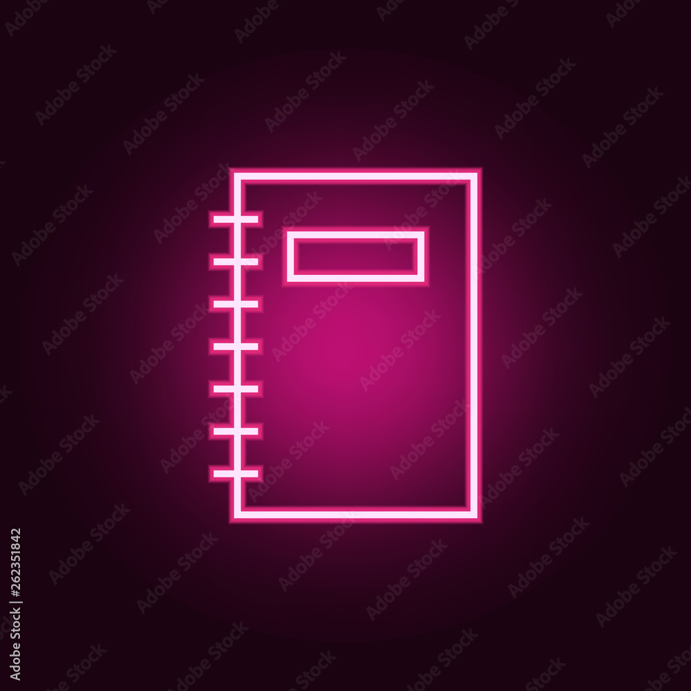 Poster a diary icon. elements of web in neon style icons. simple icon for websites, web design, mobile app,