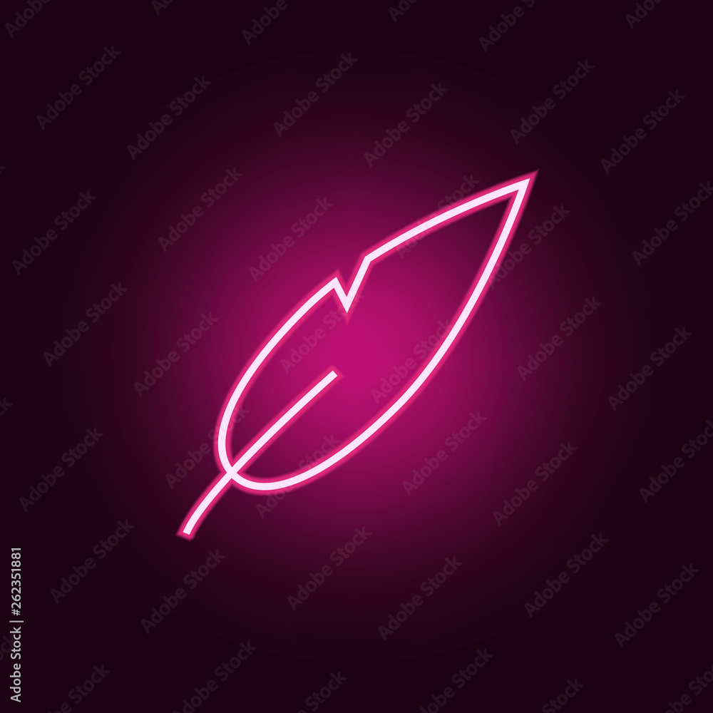 Poster pen icon. elements of web in neon style icons. simple icon for websites, web design, mobile app, inf