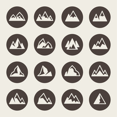Mountain icon set