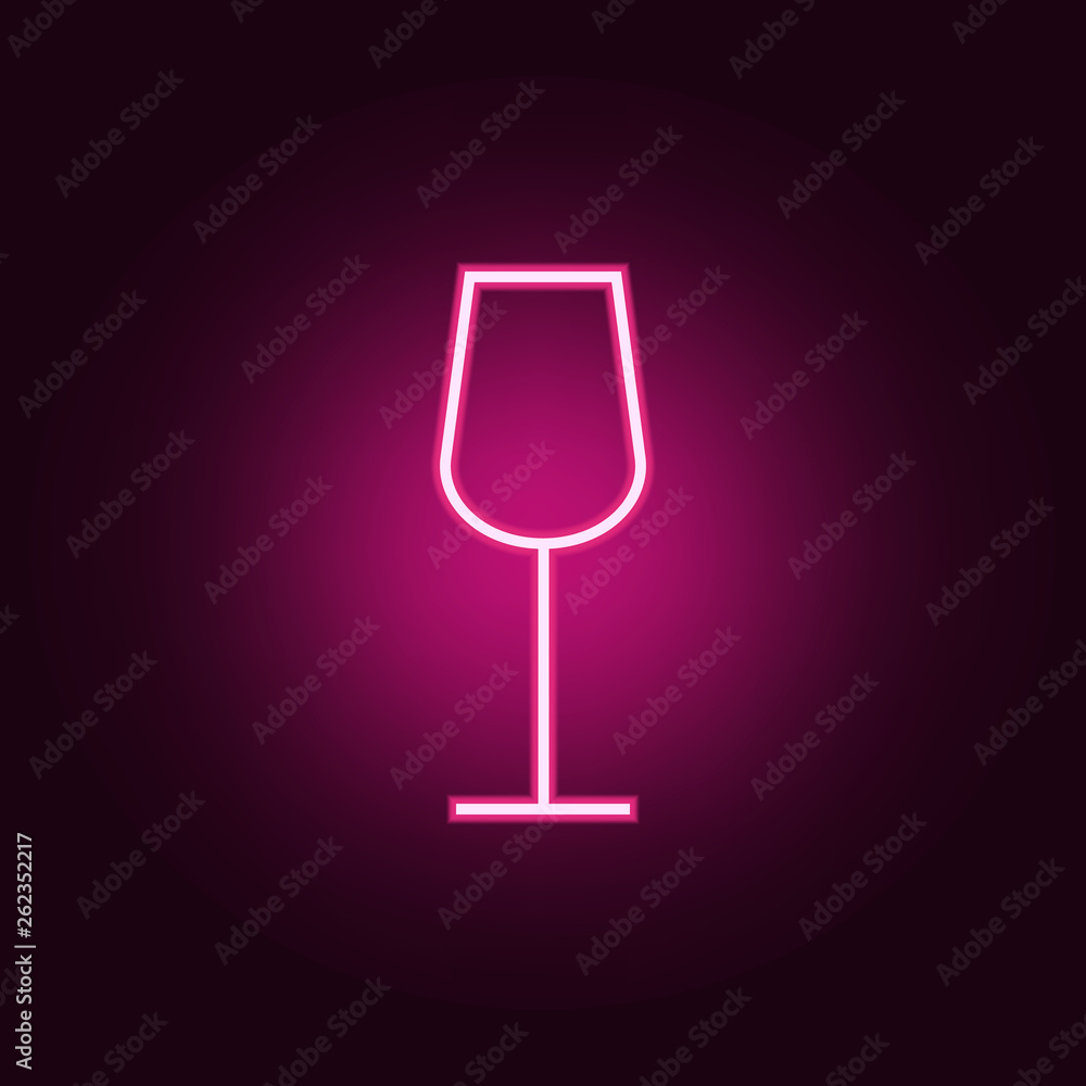 Poster glass of wine icon. elements of web in neon style icons. simple icon for websites, web design, mobil