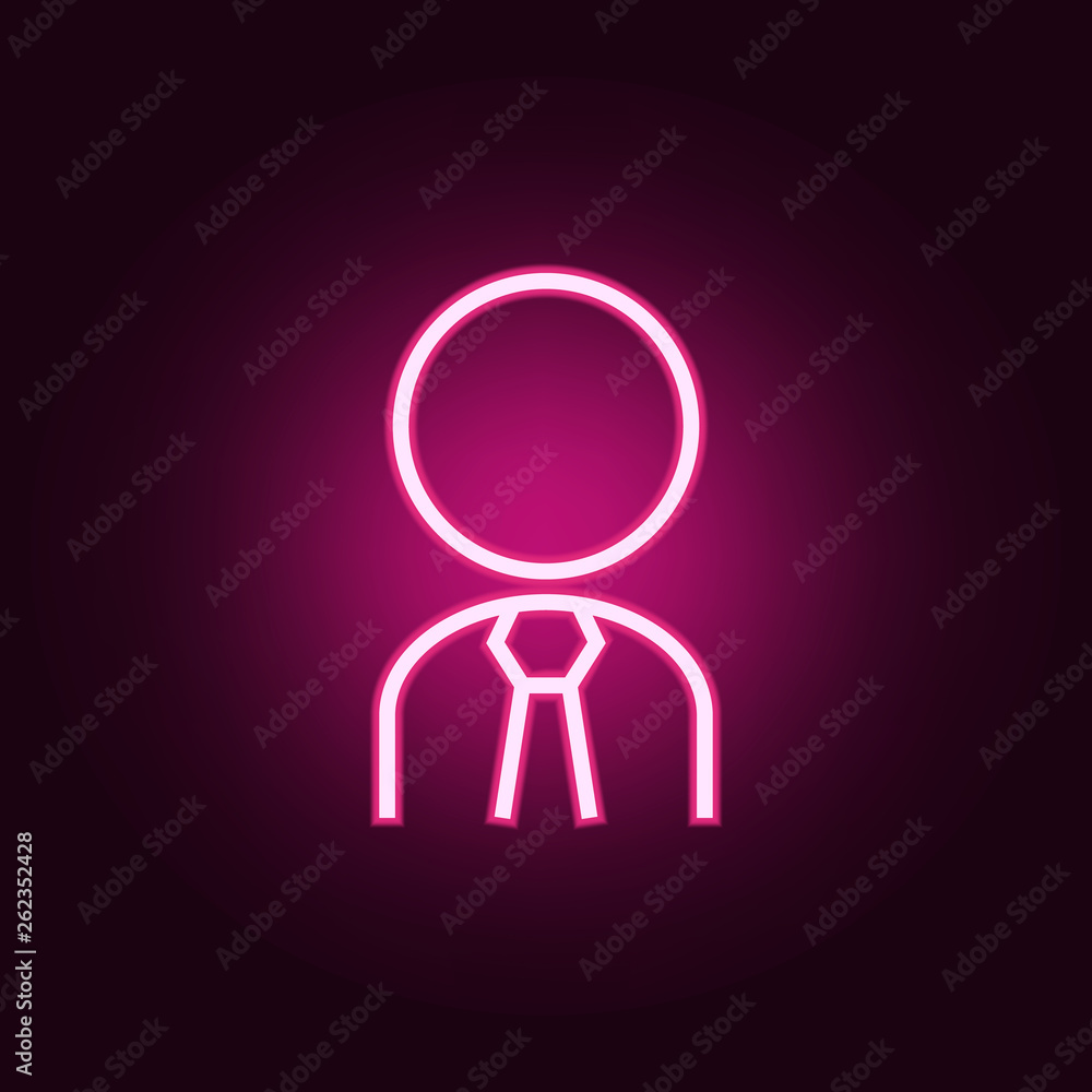 Poster business man icon. elements of web in neon style icons. simple icon for websites, web design, mobile