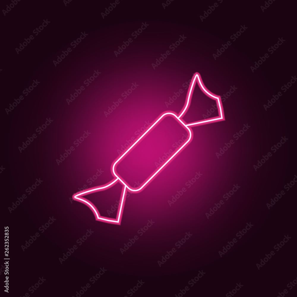 Poster candy icon. elements of web in neon style icons. simple icon for websites, web design, mobile app, i
