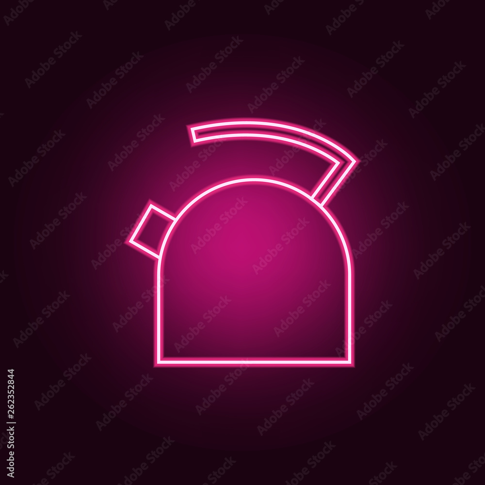 Poster kettle icon. elements of web in neon style icons. simple icon for websites, web design, mobile app, 
