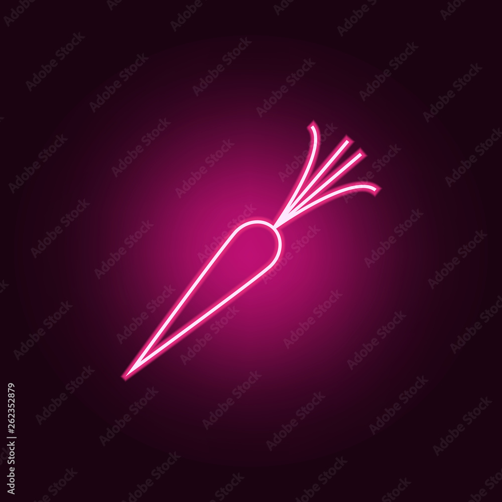 Poster carrot icon. elements of web in neon style icons. simple icon for websites, web design, mobile app, 