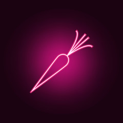 carrot icon. Elements of Web in neon style icons. Simple icon for websites, web design, mobile app, info graphics