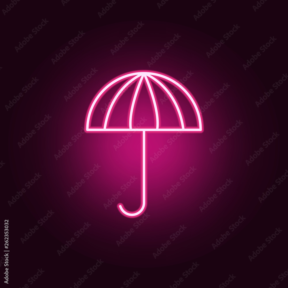 Poster umbrella icon. elements of web in neon style icons. simple icon for websites, web design, mobile app