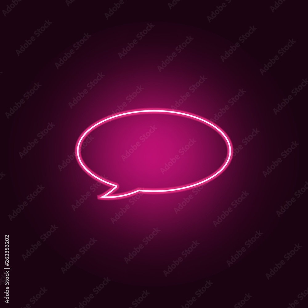 Poster speech bubble icon. elements of web in neon style icons. simple icon for websites, web design, mobil