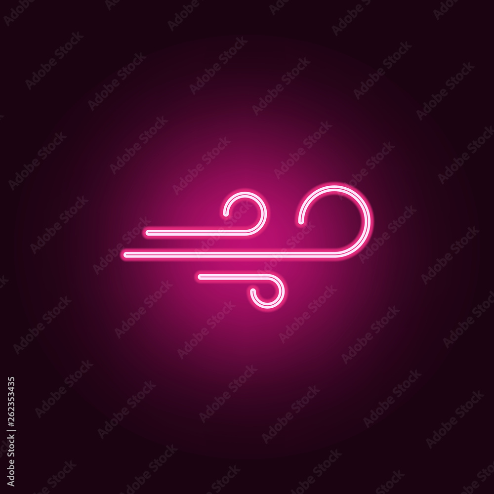 Poster wind icon. elements of web in neon style icons. simple icon for websites, web design, mobile app, in