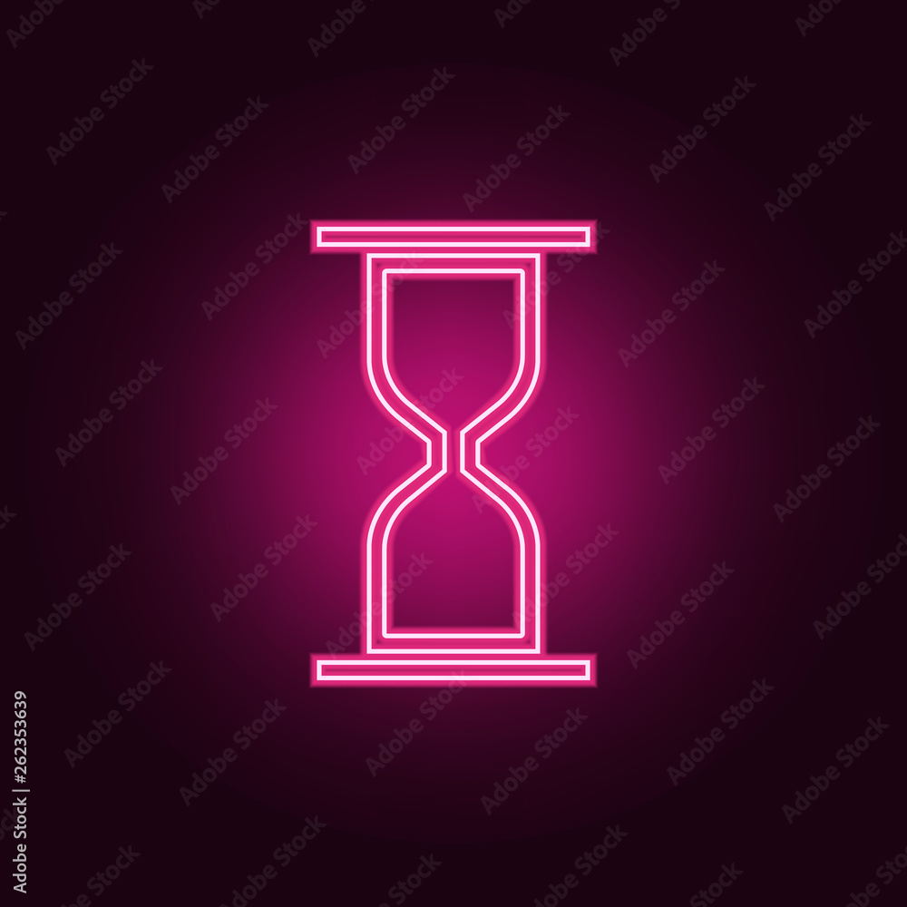 Poster hourglass icon. elements of web in neon style icons. simple icon for websites, web design, mobile ap