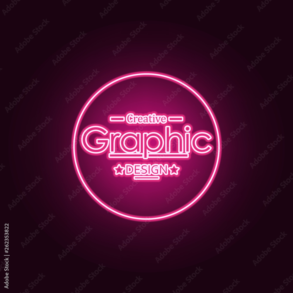 Poster place for a brand icon. elements of web in neon style icons. simple icon for websites, web design, m
