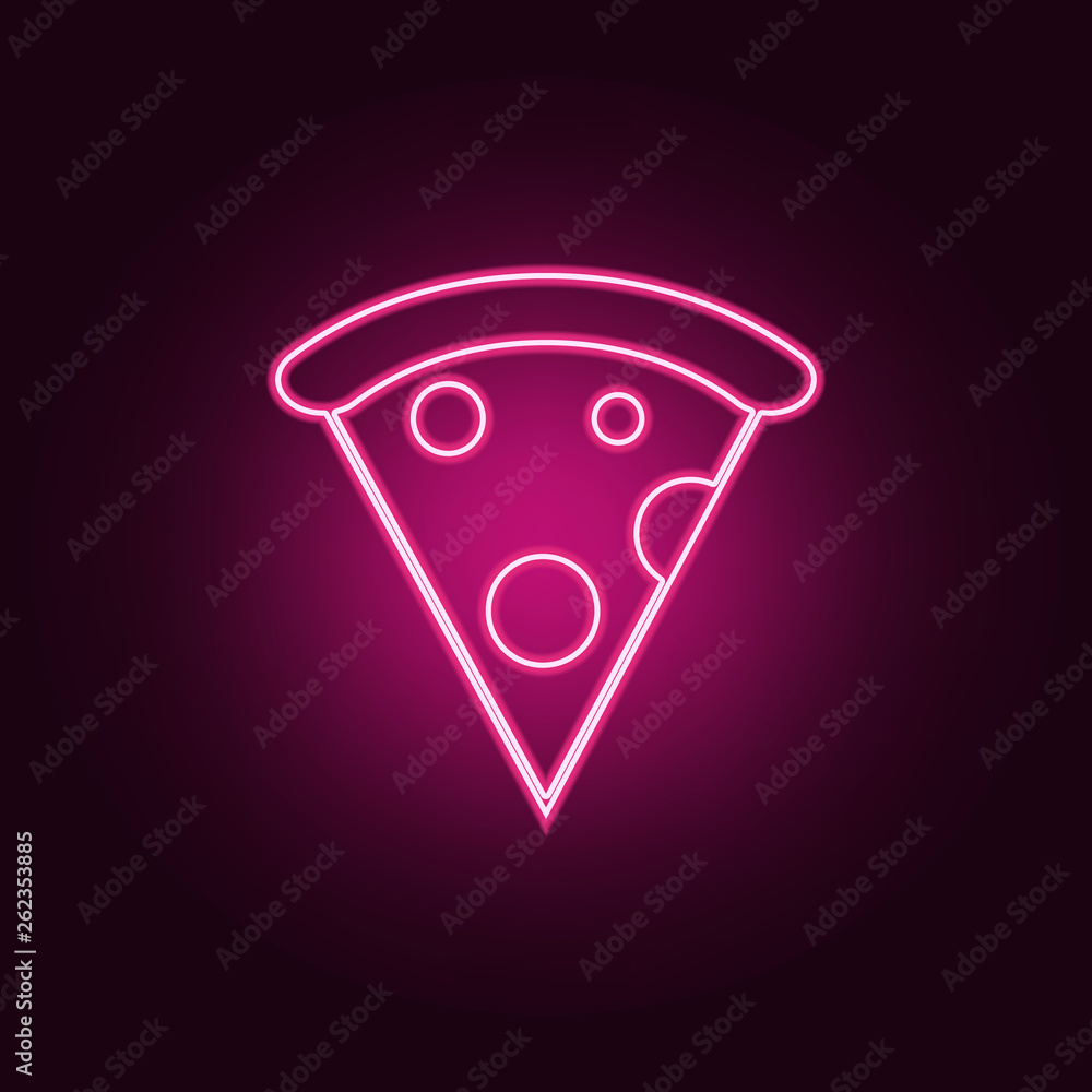 Poster pizza icon. elements of web in neon style icons. simple icon for websites, web design, mobile app, i