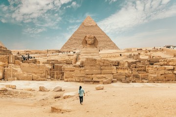 The pyramids of Giza Egyptian edifice giant and immortal over the years