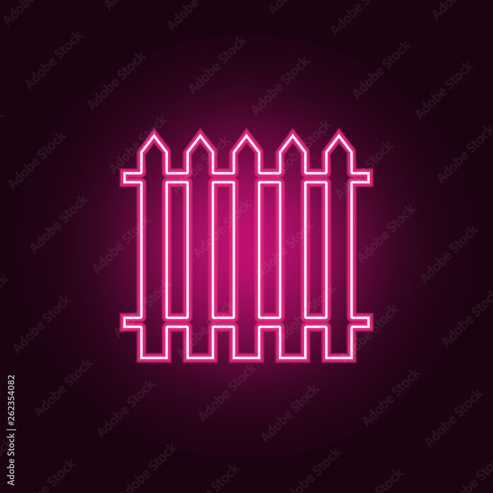 Poster fence icon. elements of web in neon style icons. simple icon for websites, web design, mobile app, i