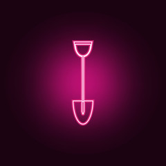 Shovel icon. Elements of Web in neon style icons. Simple icon for websites, web design, mobile app, info graphics