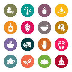 Fototapeta premium SPA vector icon set