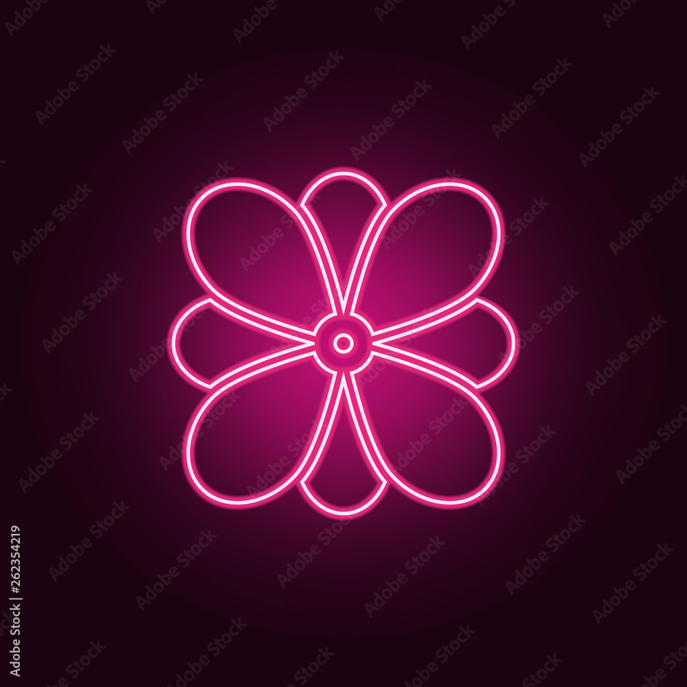 Poster flower icon. elements of web in neon style icons. simple icon for websites, web design, mobile app, 