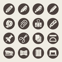 Stationery vector icons