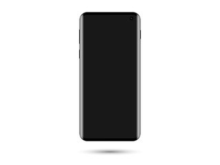 Smartphone on white background isolated vector illustration. power off