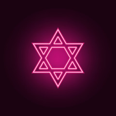 David star icon. Elements of Web in neon style icons. Simple icon for websites, web design, mobile app, info graphics