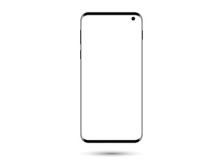New smartphone on white background isolated vector illustration. 