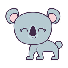 Fototapeta premium cute koala animal isolated icon