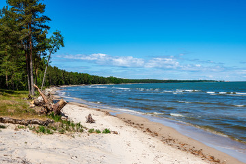 rocky beach in Hiiumaa island Estonia